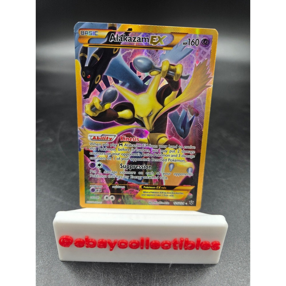 Pokemon Alakazam EX 125/124 Fates Collide Secret Rare Full Art Holo Card